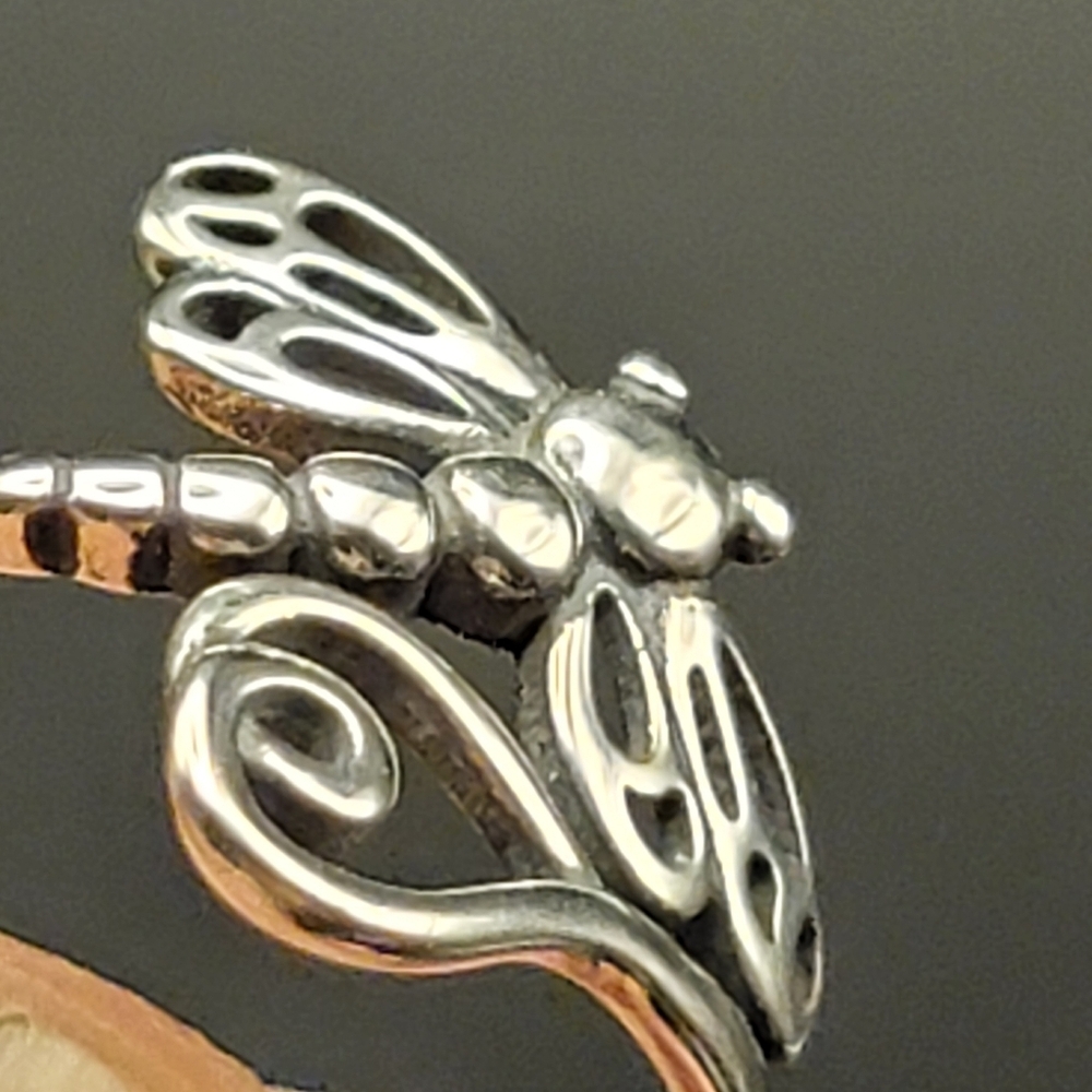 Elegant 925 Sterling Silver Womens Dragonfly Ring Size 9 - Picture 11 of 11